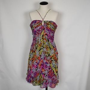 (BCBG MAXAZRIA) Silk Halter Dress